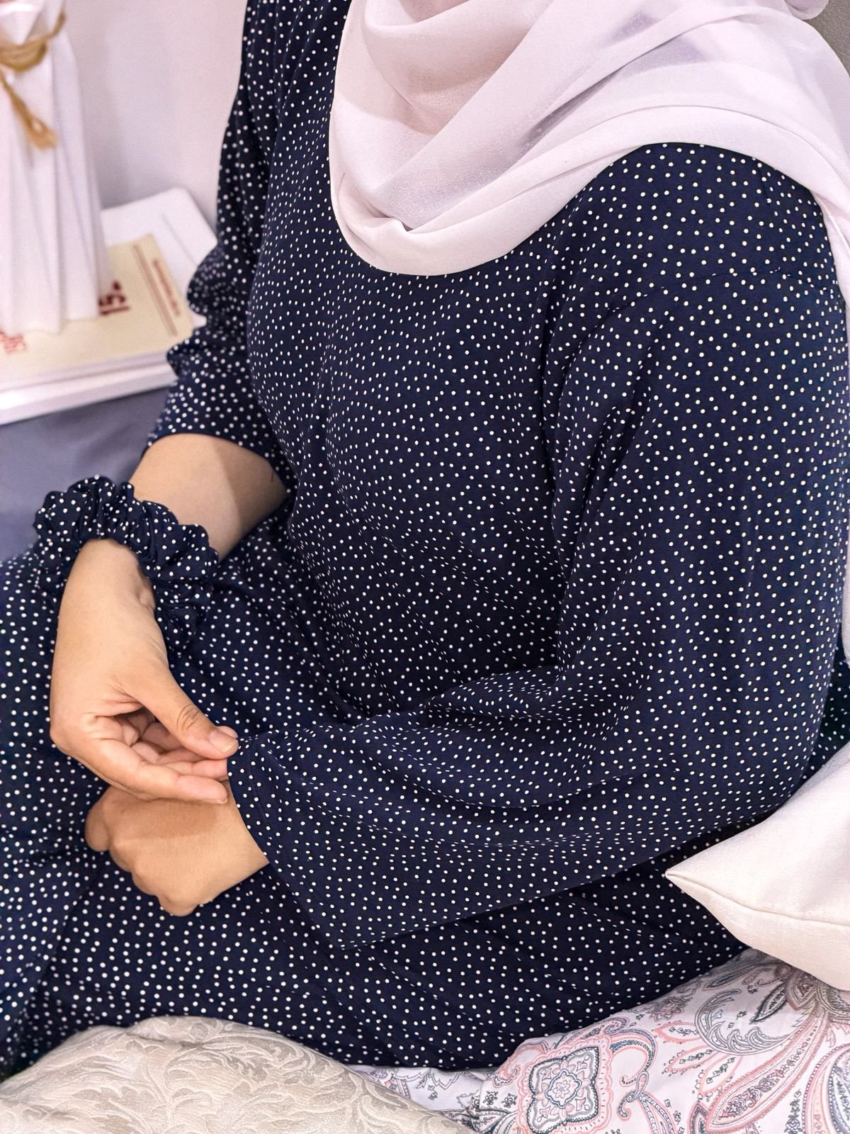 Blue White Dots