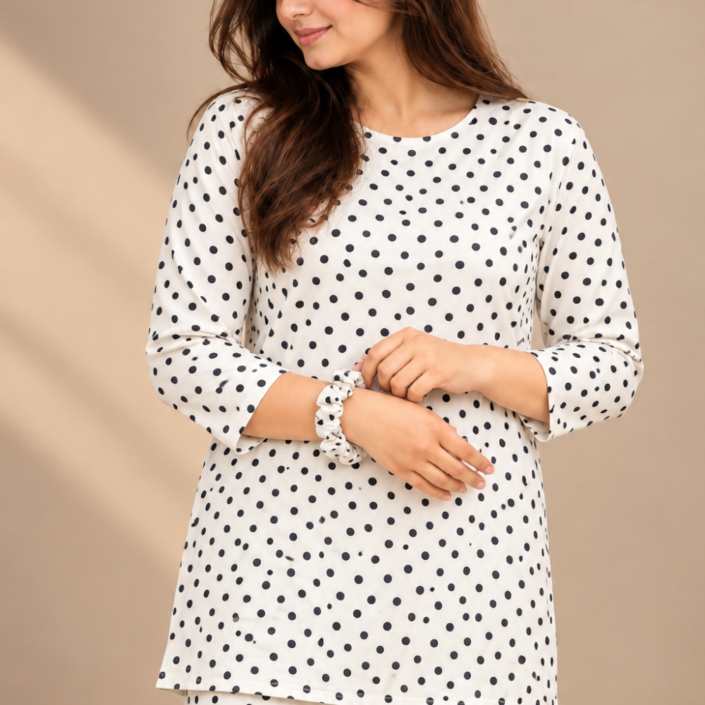 WHITE BLACK DOTS