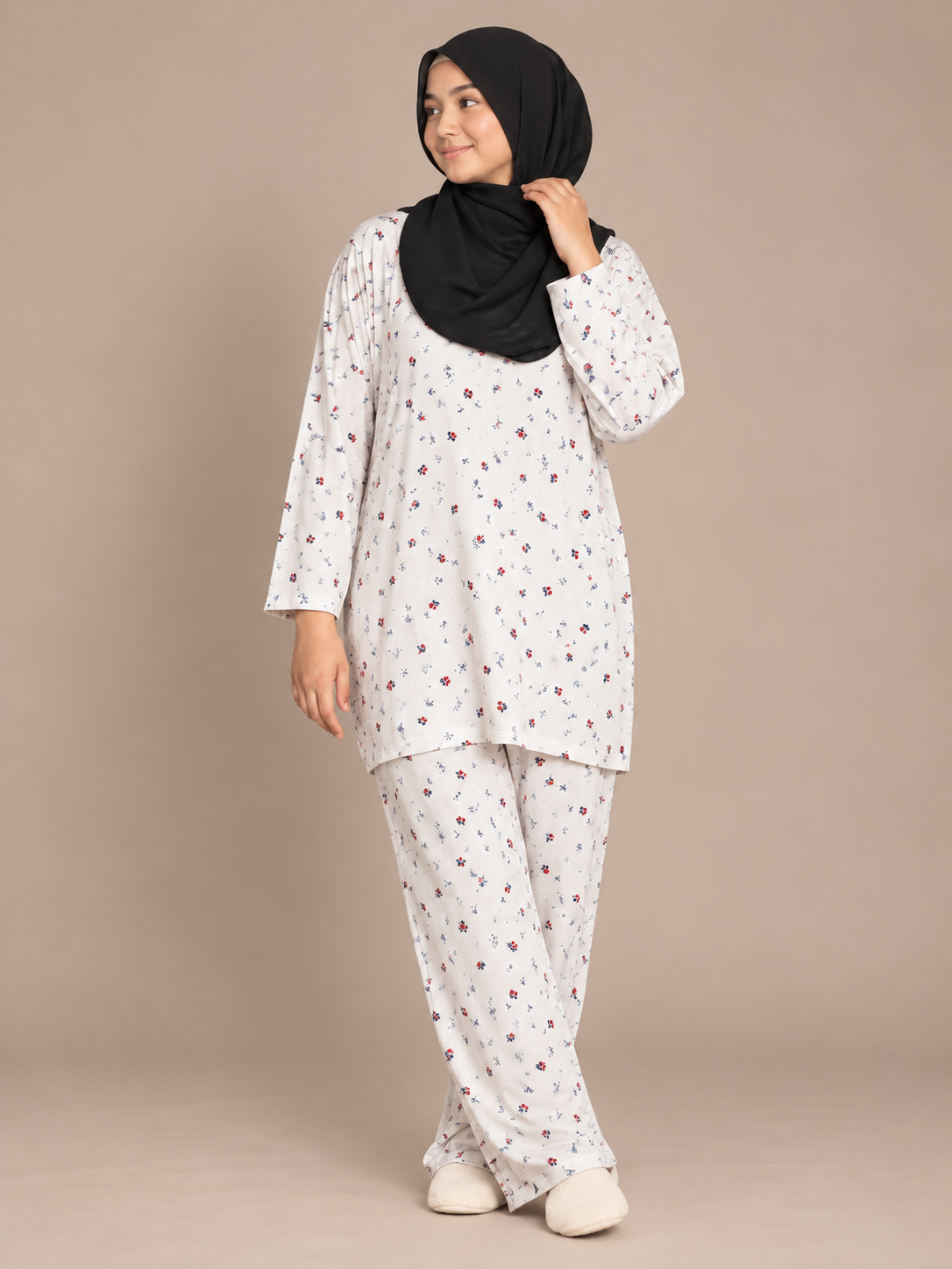 FLORAL RED AND WHITE