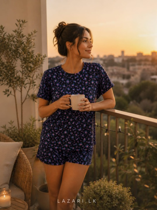 Midnight Blossom Short Set