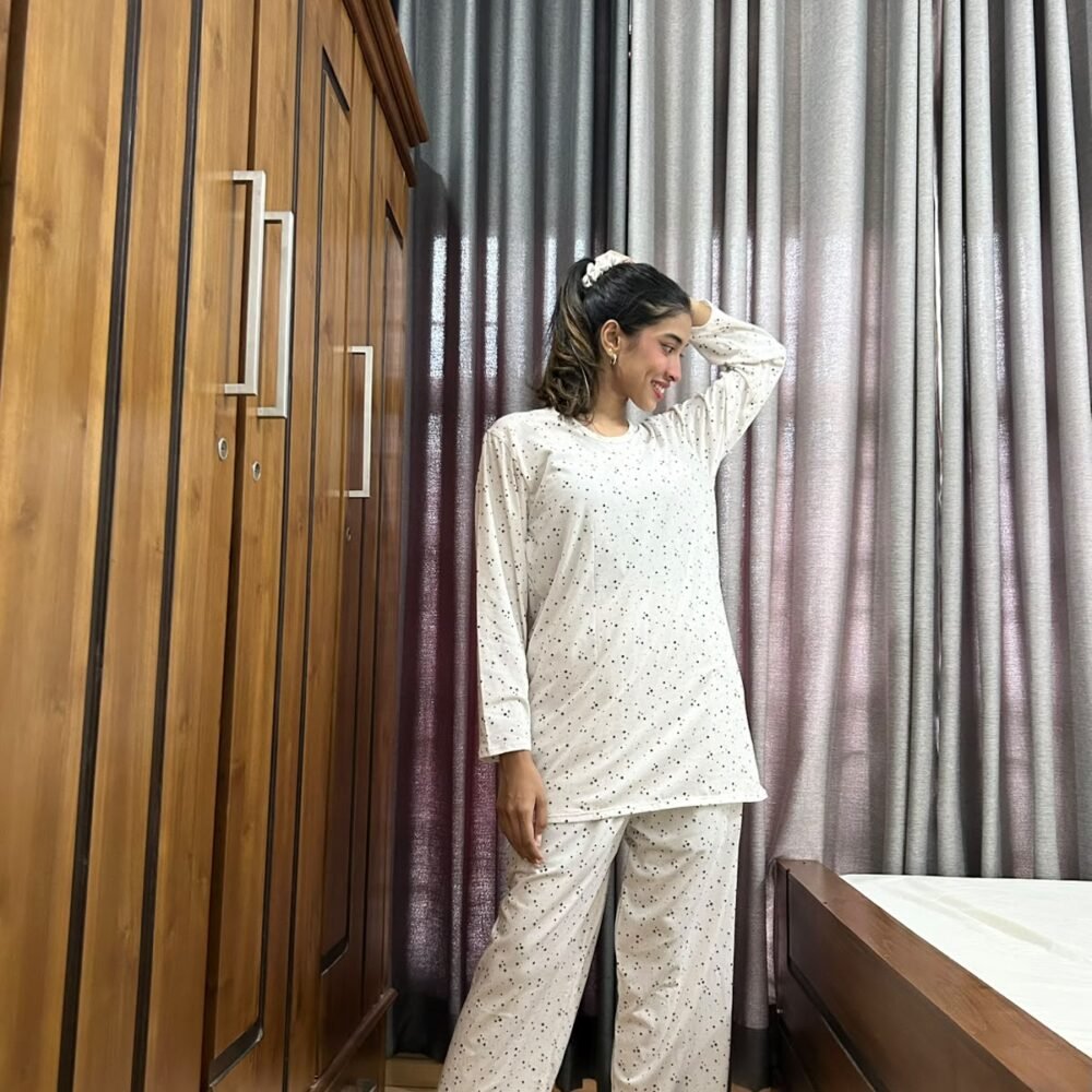 Minimalist White Polka Covered Set
