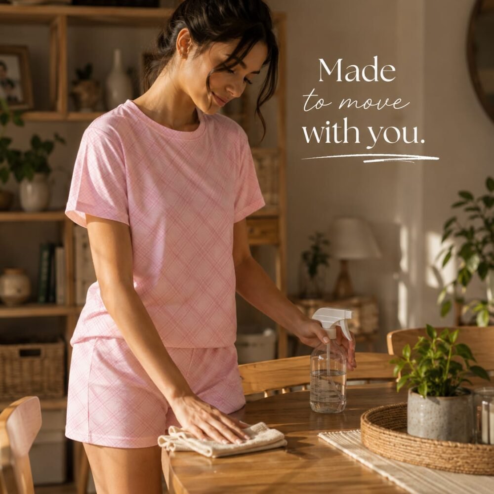 Pink Plaid Short Set