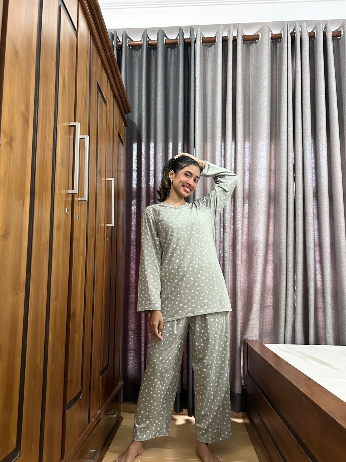 Sage Blossom Long Sleeve Set