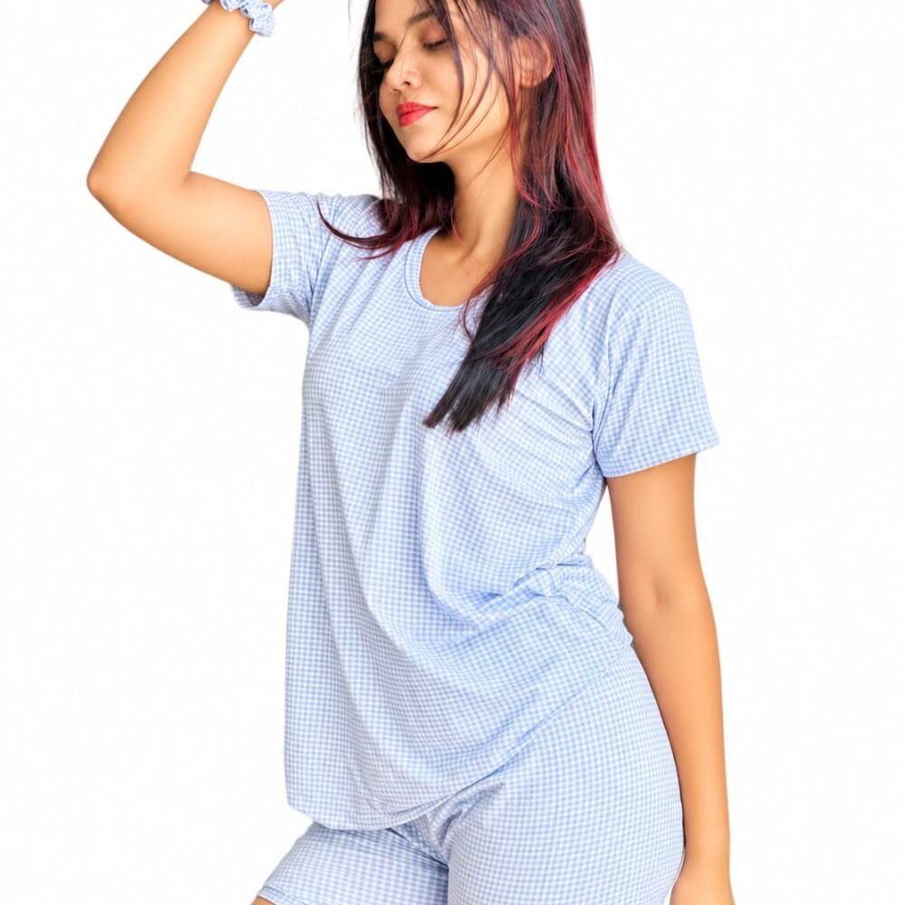 Pastel Blue Checker Set