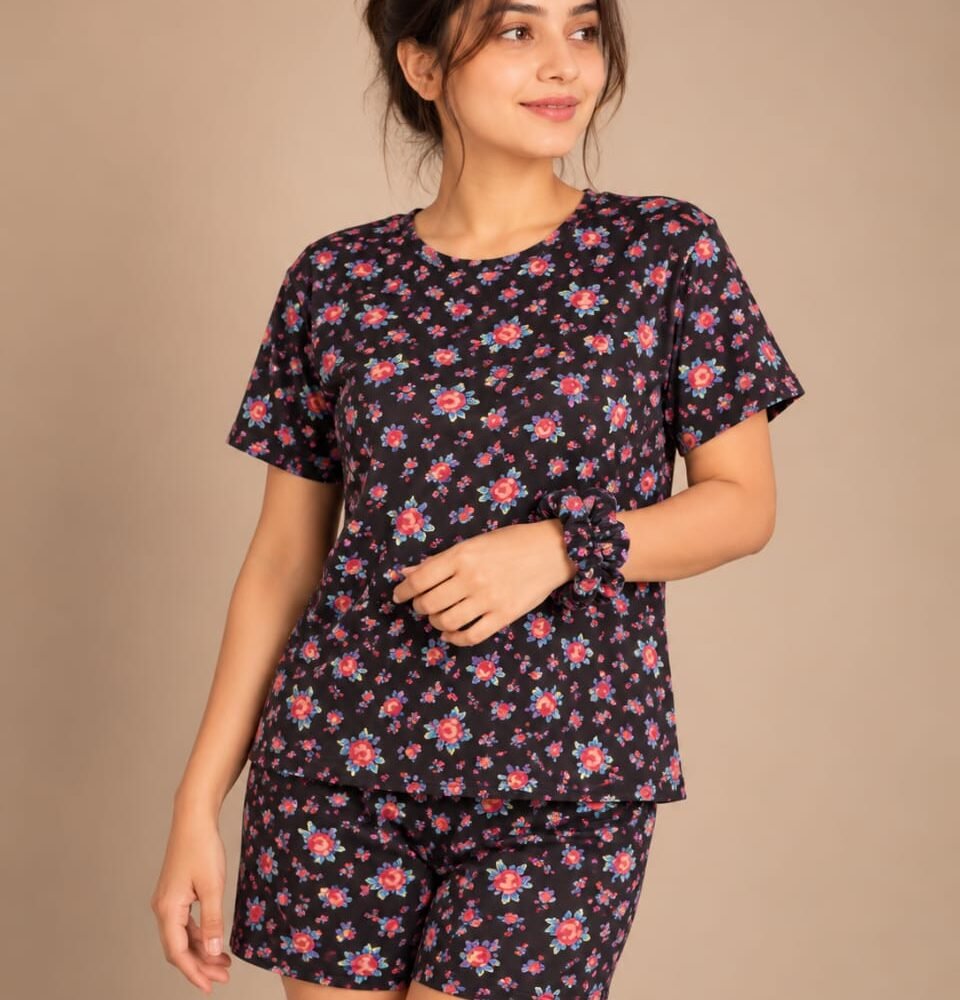 Midnight Blossom Short Set